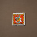 Handpainted Cheriyal Scroll Painting by Dhanalakota Sai Kiran (6 x 6 in) 37