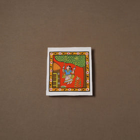 Handpainted Cheriyal Scroll Painting by Dhanalakota Sai Kiran (6 x 6 in) 41
