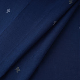 Blue - Phulia Jamdani Buti Pure Handloom Cotton Fabric (Count 84/84) 42