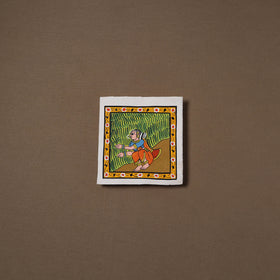 Handpainted Cheriyal Scroll Painting by Dhanalakota Sai Kiran (6 x 6 in) 42