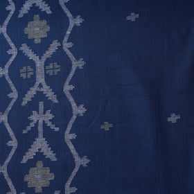 Blue - Phulia Jamdani Buti Pure Handloom Cotton Fabric (Count 84/84) 42