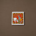 Handpainted Cheriyal Scroll Painting by Dhanalakota Sai Kiran (6 x 6 in) 43