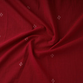 Red - Phulia Jamdani Buti Pure Handloom Cotton Fabric (Count 84/84) 41