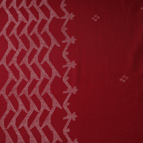 Red - Phulia Jamdani Buti Pure Handloom Cotton Fabric (Count 84/84) 41