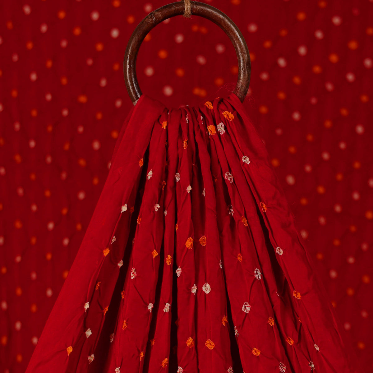 Kutch Bandhani Tie-Dye Modal Silk Fabric 01