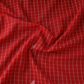 Red - Phulia Jamdani Buti Pure Handloom Cotton Fabric (Count 84/84) 40