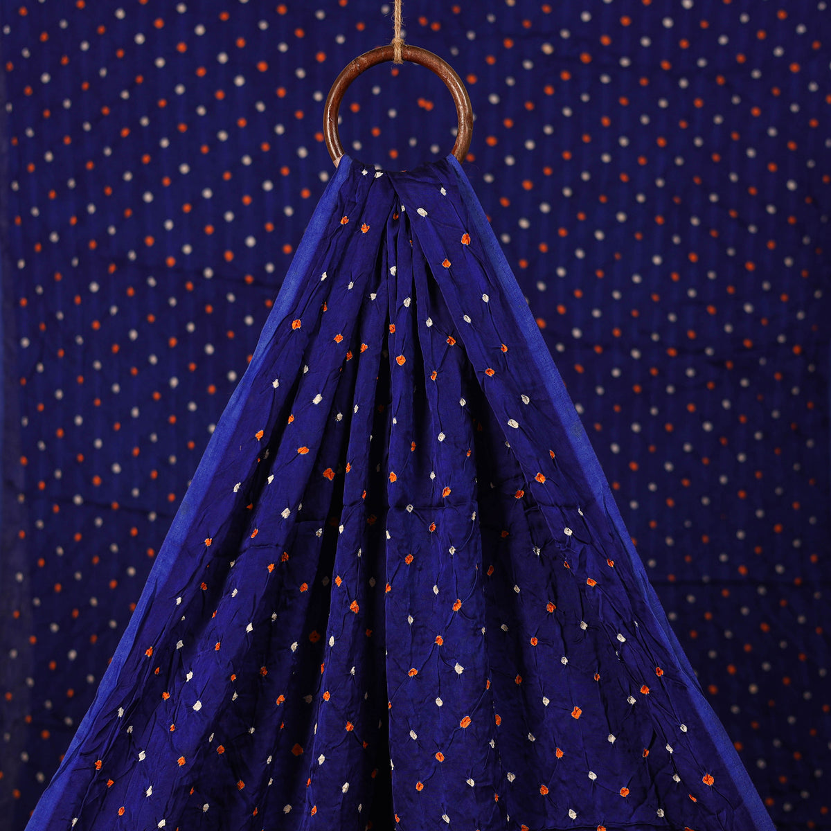 Kutch Bandhani Tie-Dye Modal Silk Fabric 04