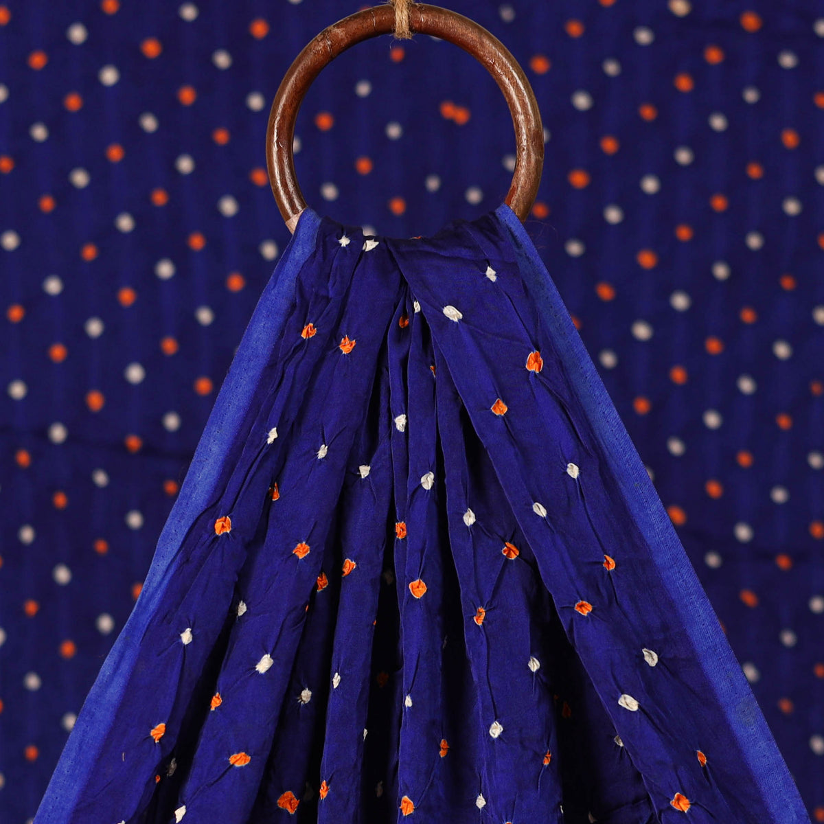 Kutch Bandhani Tie-Dye Modal Silk Fabric 04