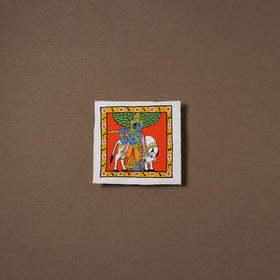 Handpainted Cheriyal Scroll Painting by Dhanalakota Sai Kiran (6 x 6 in) 47