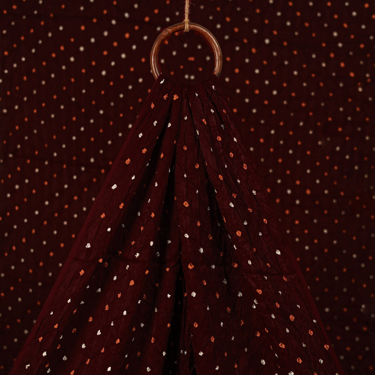 Kutch Bandhani Tie-Dye Modal Silk Fabric 05