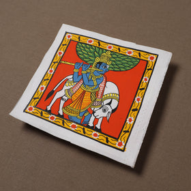Handpainted Cheriyal Scroll Painting by Dhanalakota Sai Kiran (6 x 6 in) 47