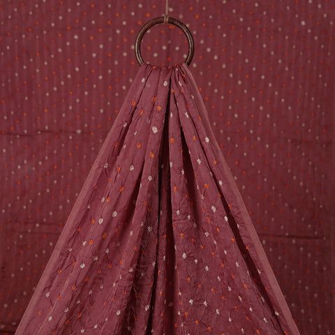 Purple - Kutch Bandhani Tie-Dye Modal Silk Fabric 06