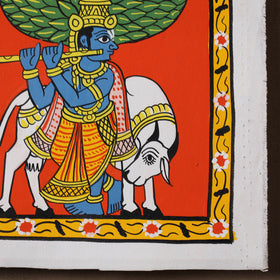 Handpainted Cheriyal Scroll Painting by Dhanalakota Sai Kiran (6 x 6 in) 47