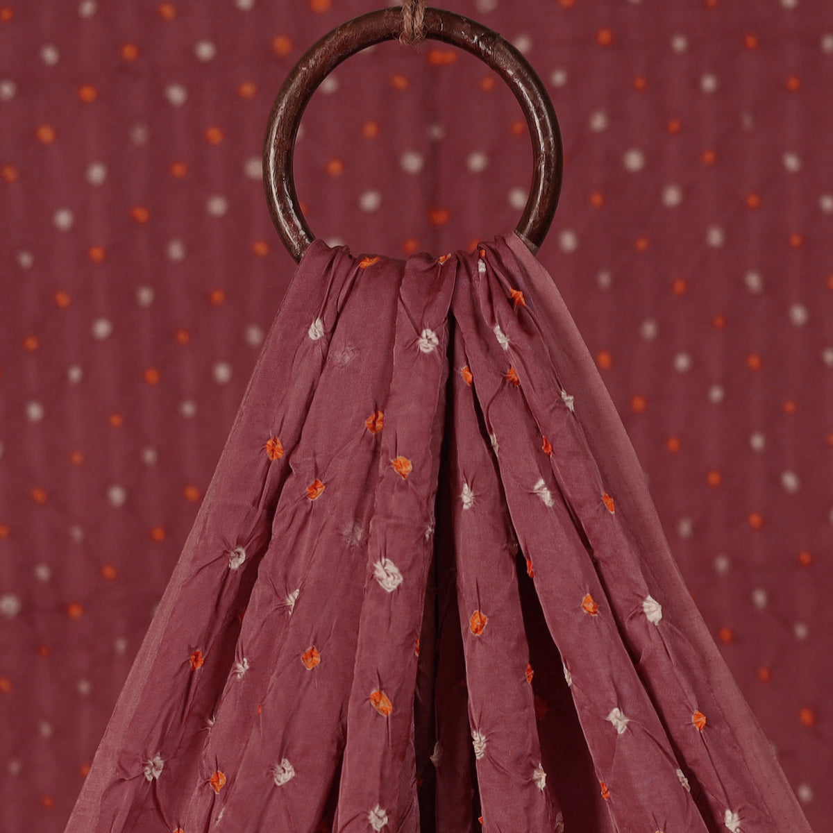 Kutch Bandhani Tie-Dye Modal Silk Fabric 06