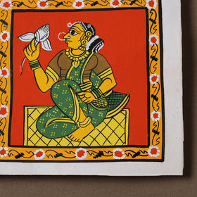 Handpainted Cheriyal Scroll Painting by Dhanalakota Sai Kiran (6 x 6 in) 48