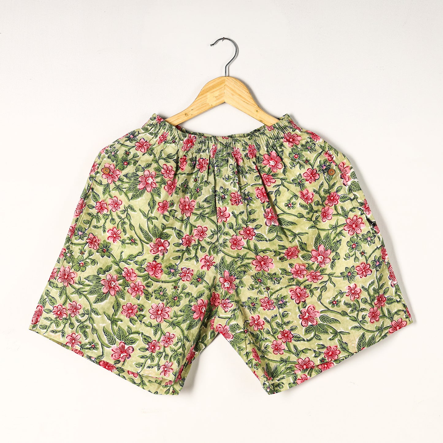 Sanganeri Block Printed Cotton Unisex Boxer/Shorts