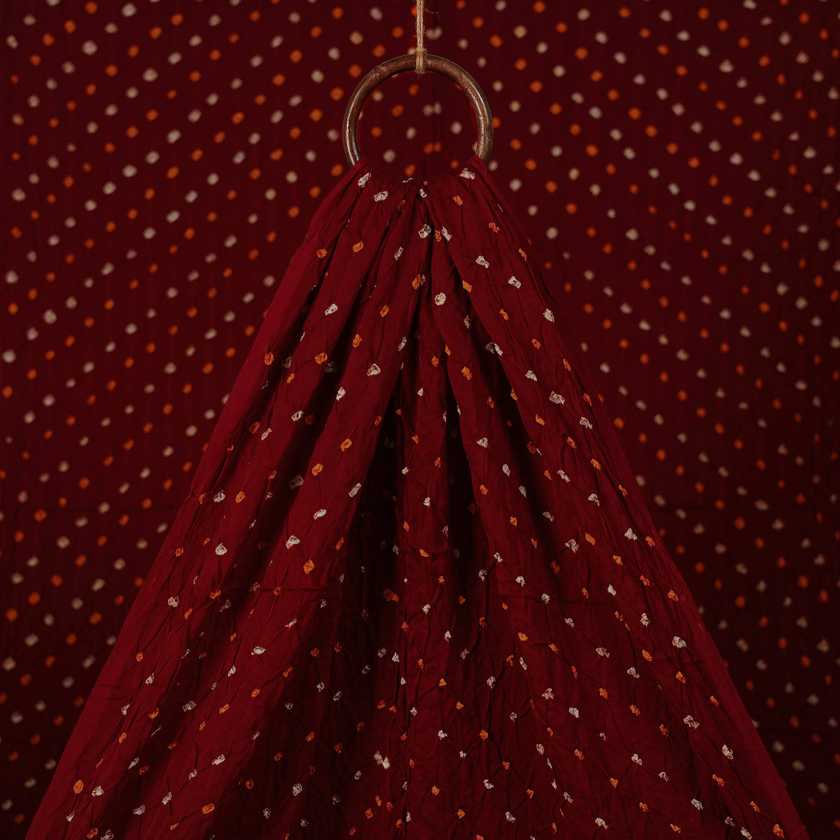 Kutch Bandhani Tie-Dye Modal Silk Fabric 08