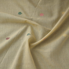 Beige - Phulia Jamdani Buti Pure Handloom Cotton Fabric (Count 92/60) 37