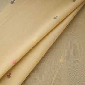 Beige - Phulia Jamdani Buti Pure Handloom Cotton Fabric (Count 92/60) 35