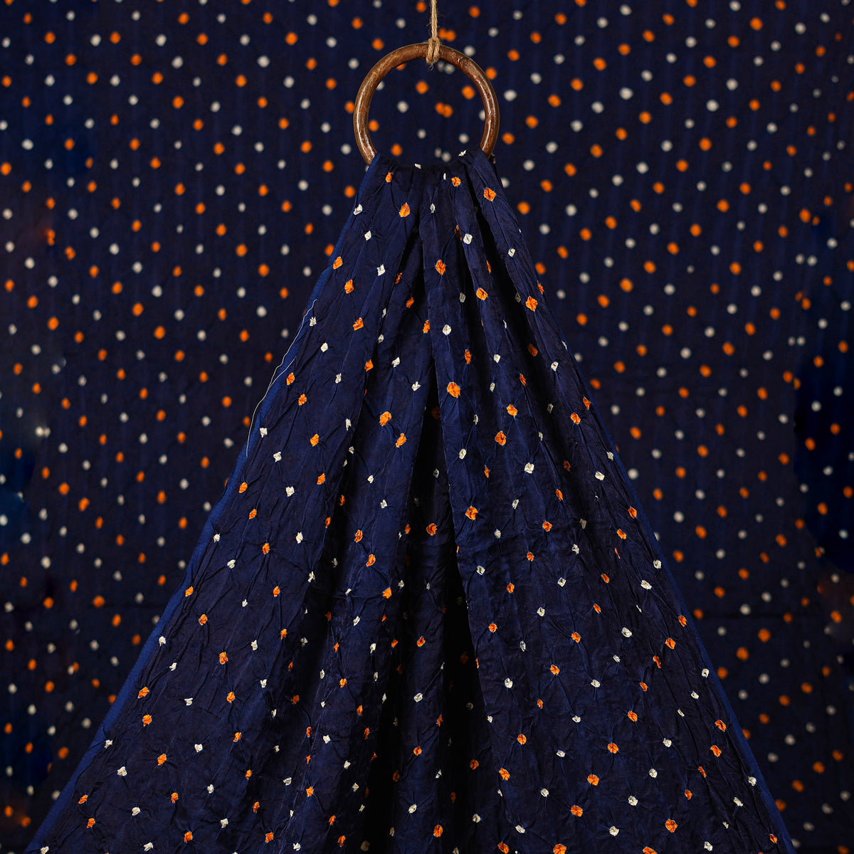 Kutch Bandhani Tie-Dye Modal Silk Fabric 12