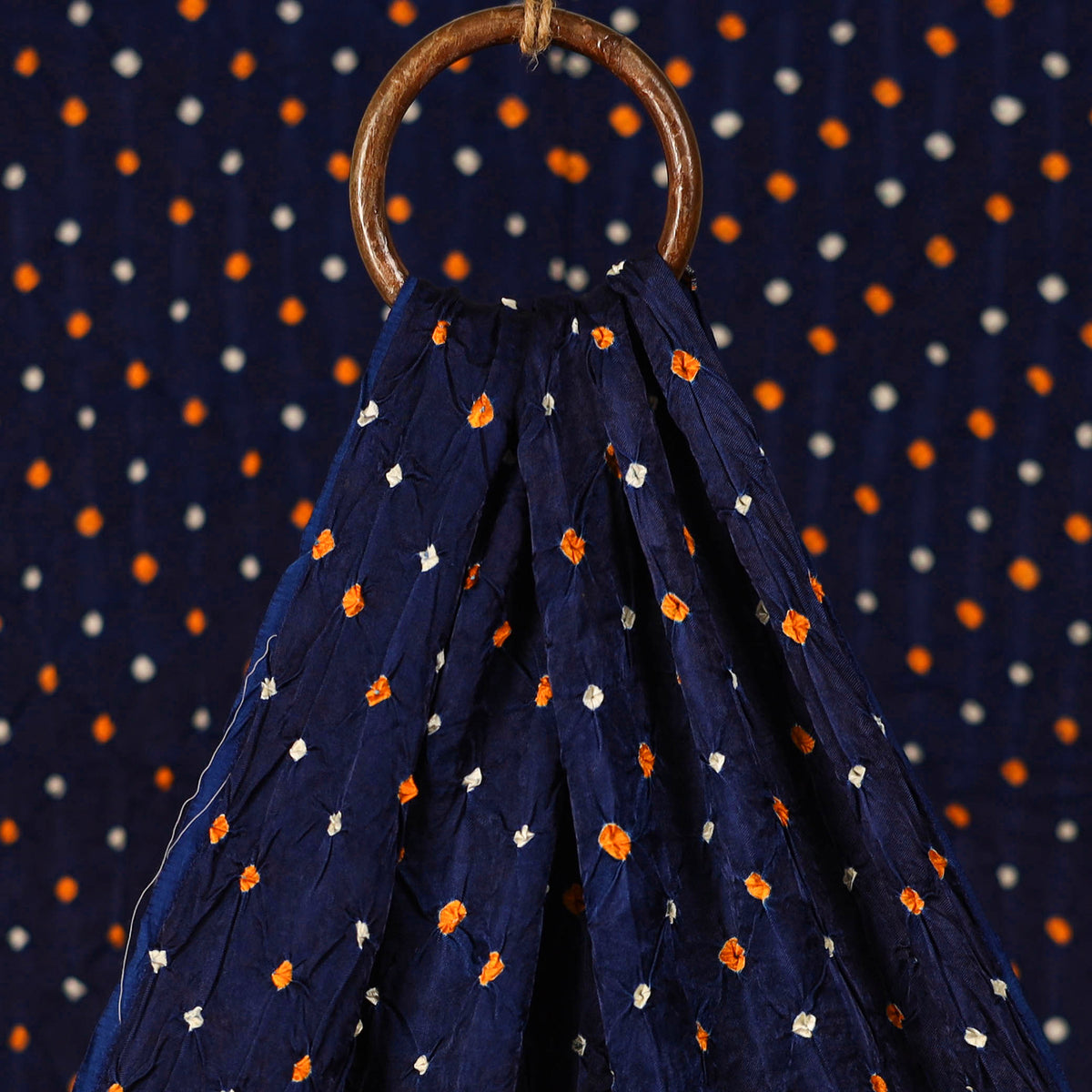 Kutch Bandhani Tie-Dye Modal Silk Fabric 12