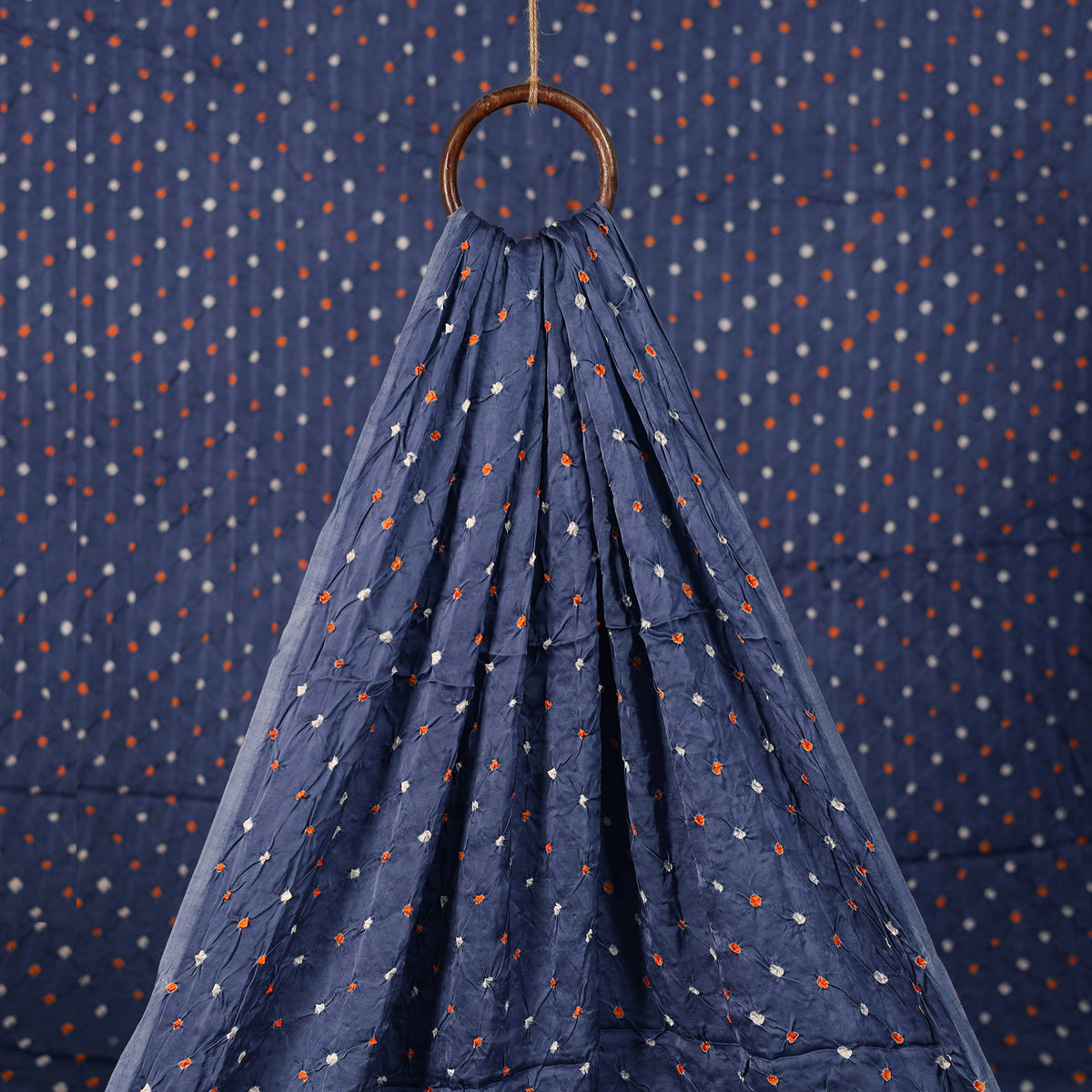 Kutch Bandhani Tie-Dye Modal Silk Fabric 13