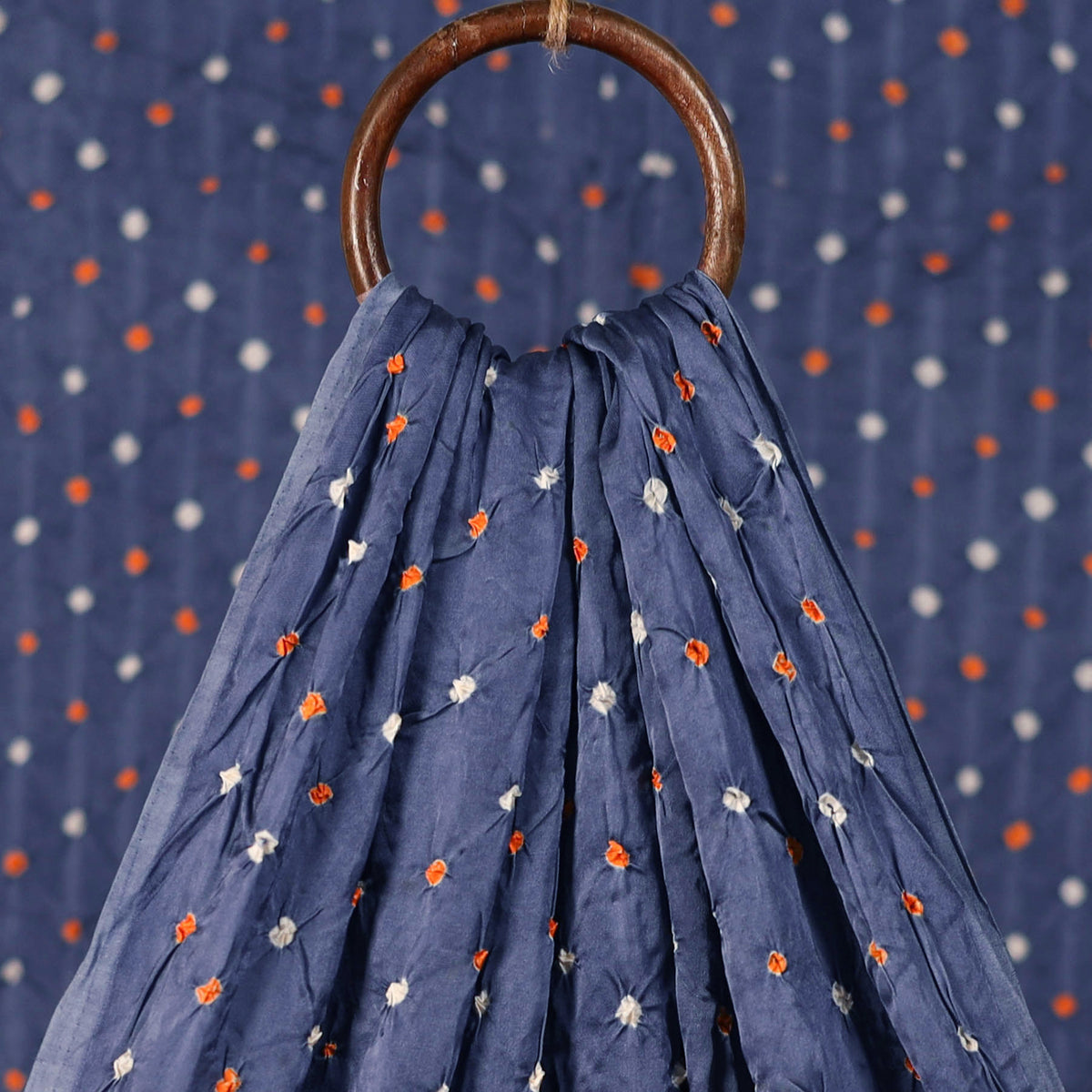 Kutch Bandhani Tie-Dye Modal Silk Fabric 13