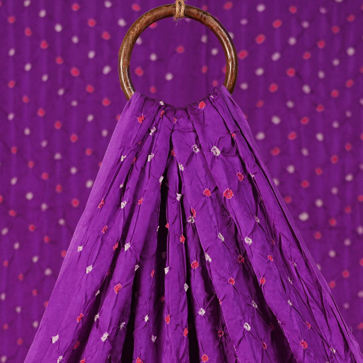 Kutch Bandhani Tie-Dye Modal Silk Fabric 14