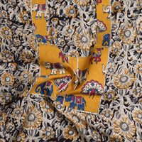 Kalamkari Print Patchwork Cotton Kurta Material (3m) 16