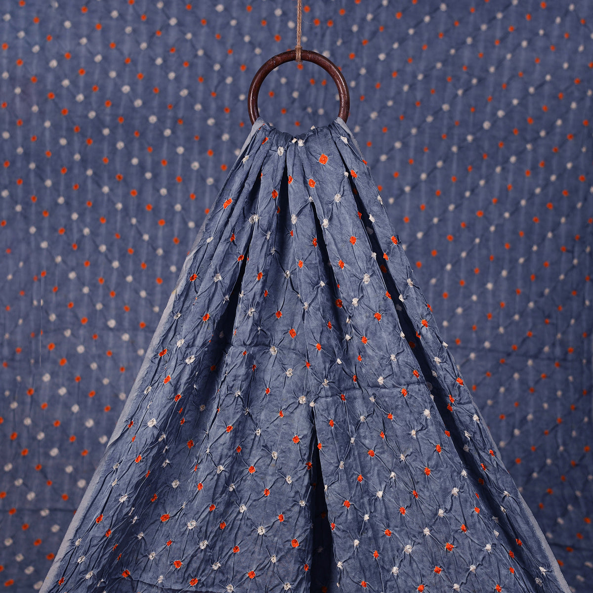 Kutch Bandhani Tie-Dye Modal Silk Fabric 15