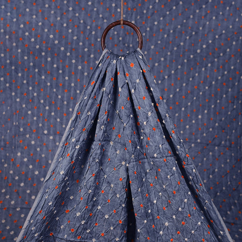 Kutch Bandhani Tie-Dye Modal Silk Fabric 15