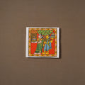 Handpainted Cheriyal Scroll Painting by Dhanalakota Sai Kiran (8 x 8 in) 57