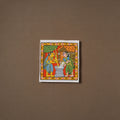 Handpainted Cheriyal Scroll Painting by Dhanalakota Sai Kiran (8 x 8 in) 58