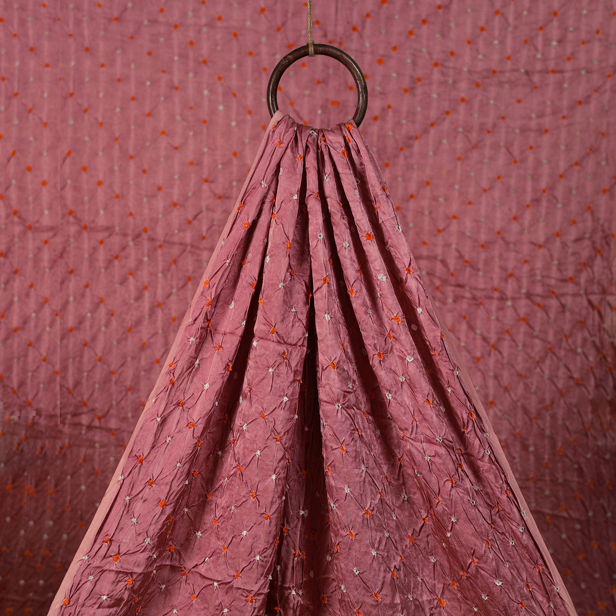 Kutch Bandhani Tie-Dye Modal Silk Fabric 17