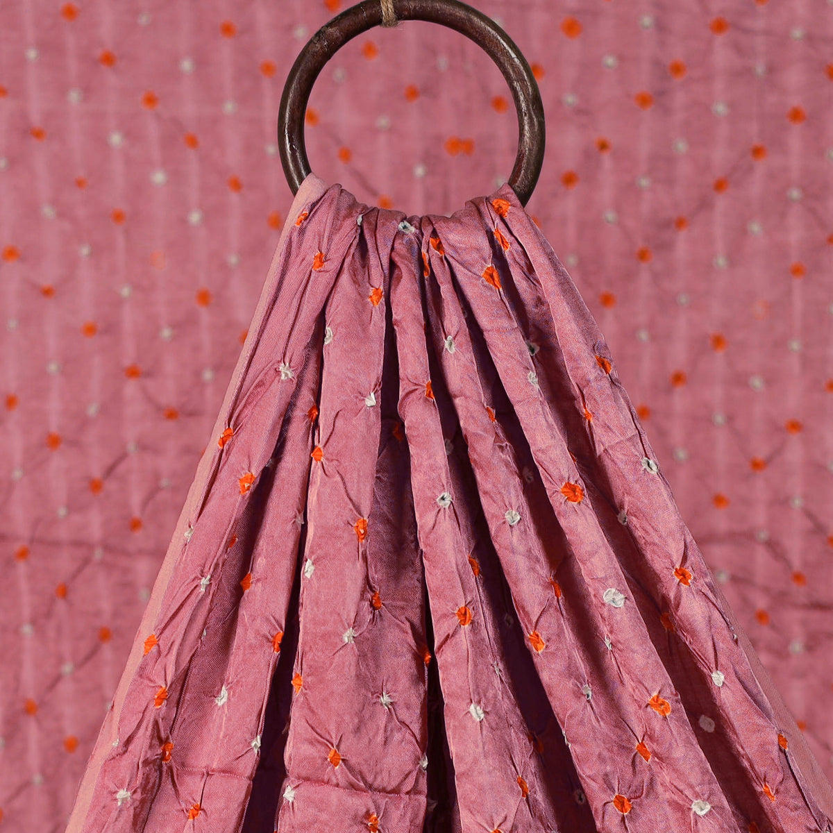 Kutch Bandhani Tie-Dye Modal Silk Fabric 17