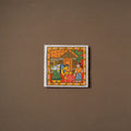Handpainted Cheriyal Scroll Painting by Dhanalakota Sai Kiran (8 x 8 in) 59