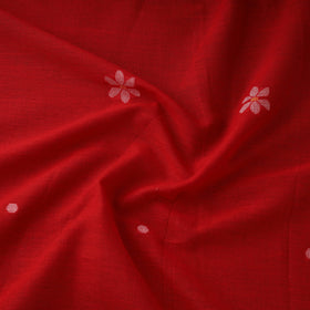 Red - Phulia Jamdani Buti Pure Handloom Cotton Fabric (Count 92/92) 30