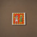 Handpainted Cheriyal Scroll Painting by Dhanalakota Sai Kiran (8 x 8 in) 60