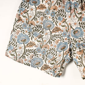  Sanganeri Block Printed Cotton Unisex Boxer/Shorts 