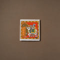 Handpainted Cheriyal Scroll Painting by Dhanalakota Sai Kiran (8 x 8 in) 62