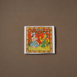 Handpainted Cheriyal Scroll Painting by Dhanalakota Sai Kiran (8 x 8 in) 64