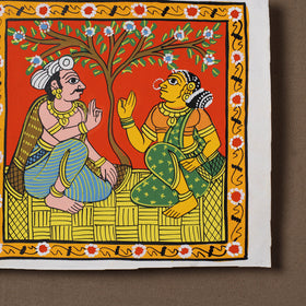 Handpainted Cheriyal Scroll Painting by Dhanalakota Sai Kiran (8 x 8 in) 64
