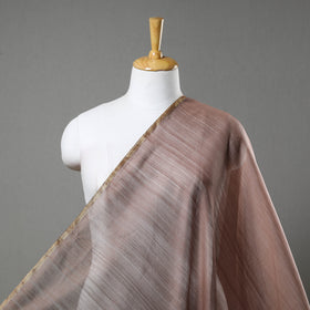  Brown Traditional Handloom Chanderi Silk Cotton Fabric