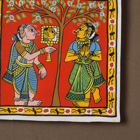 Handpainted Cheriyal Scroll Painting by Dhanalakota Sai Kiran (8 x 8 in) 65