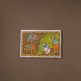 Handpainted Cheriyal Scroll Painting by Dhanalakota Sai Kiran (10 x 15 in) 02