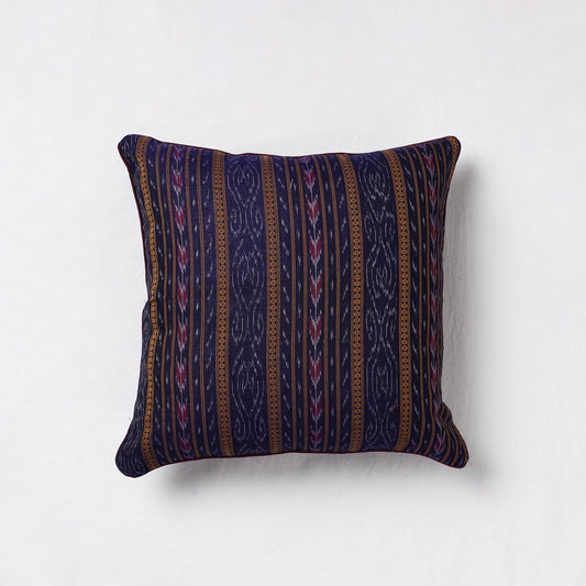 Purple - Sambalpuri Ikat Cotton Cushion Cover (16 x 16 in)