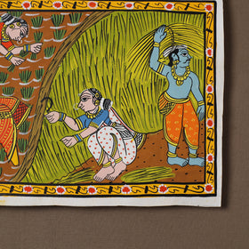 Handpainted Cheriyal Scroll Painting by Dhanalakota Sai Kiran (10 x 15 in) 02