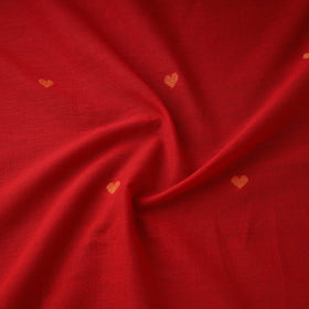 Red - Phulia Jamdani Buti Pure Handloom Cotton Fabric (Count 84/92) 25