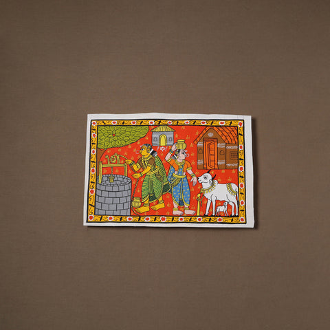 Handpainted Cheriyal Scroll Painting by Dhanalakota Sai Kiran (10 x 15 in) 03