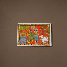 Handpainted Cheriyal Scroll Painting by Dhanalakota Sai Kiran (10 x 15 in) 03